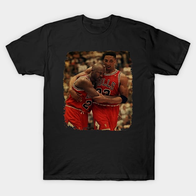 Scottie Pippen And Michael Jordan Vintage T-Shirt by CAH BLUSUKAN